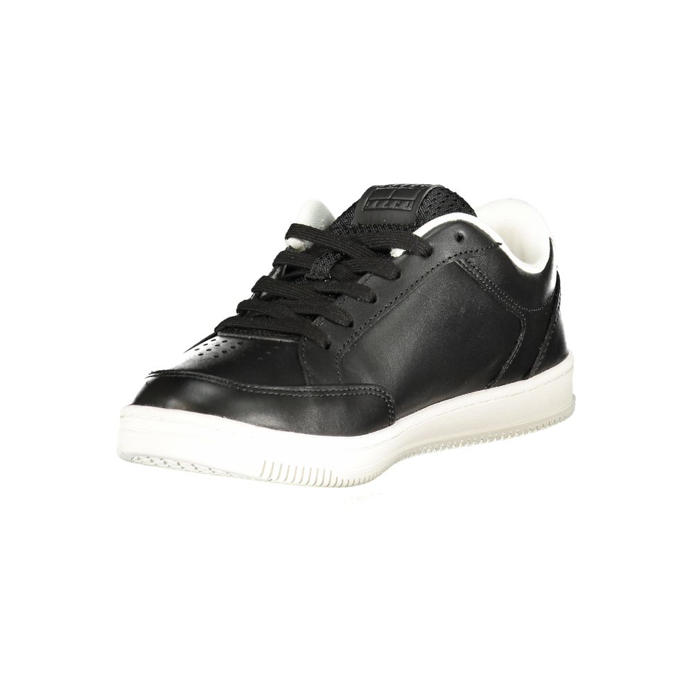 Tommy Hilfiger Black Polyurethane Men Sneaker