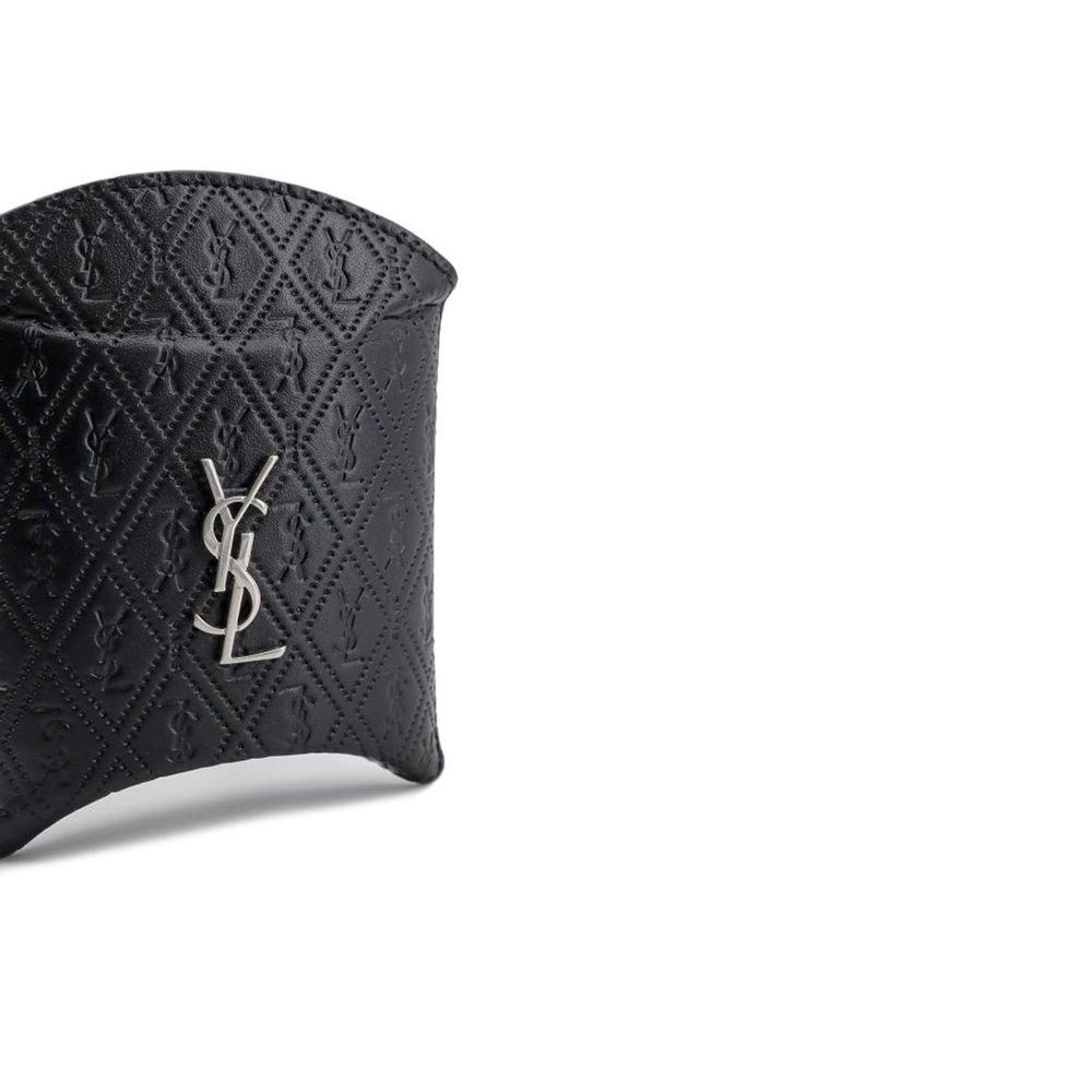 Saint Laurent Black Calfskin Airpod Holder