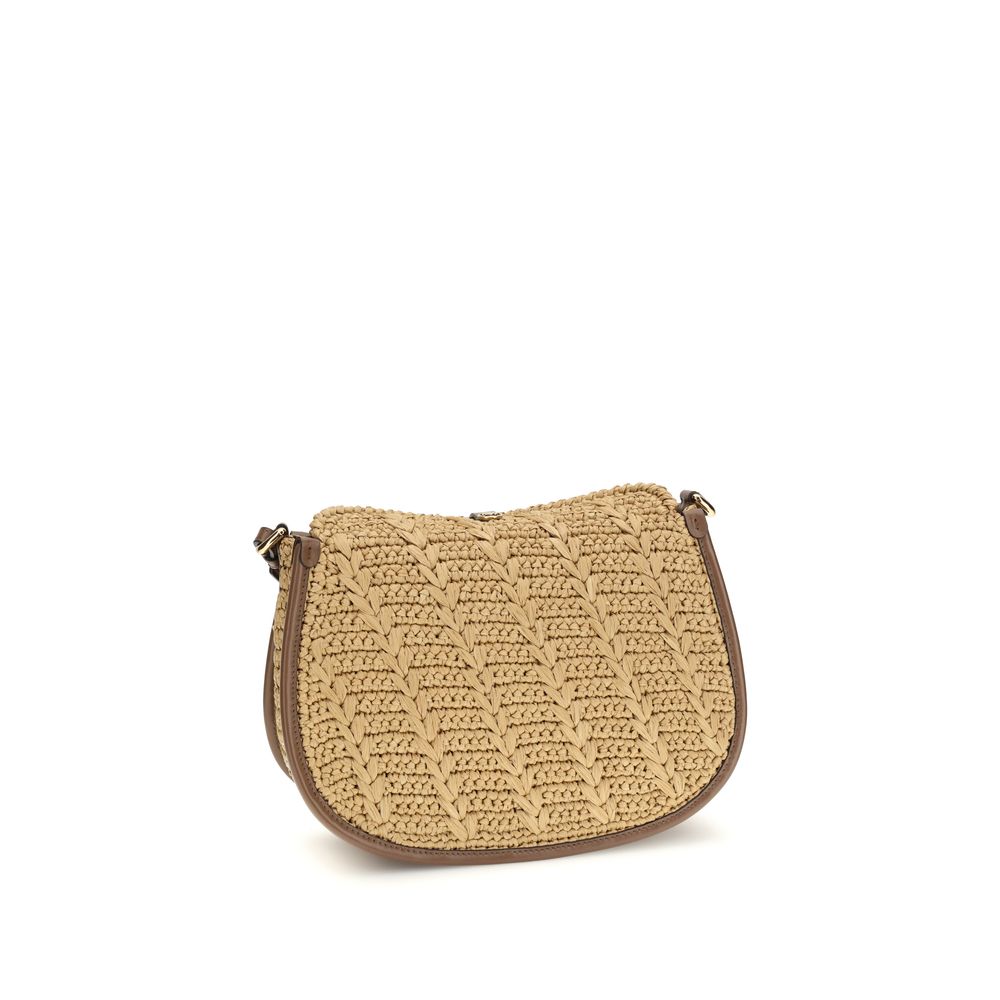 Etro Beige Raffia Shoulder Bag
