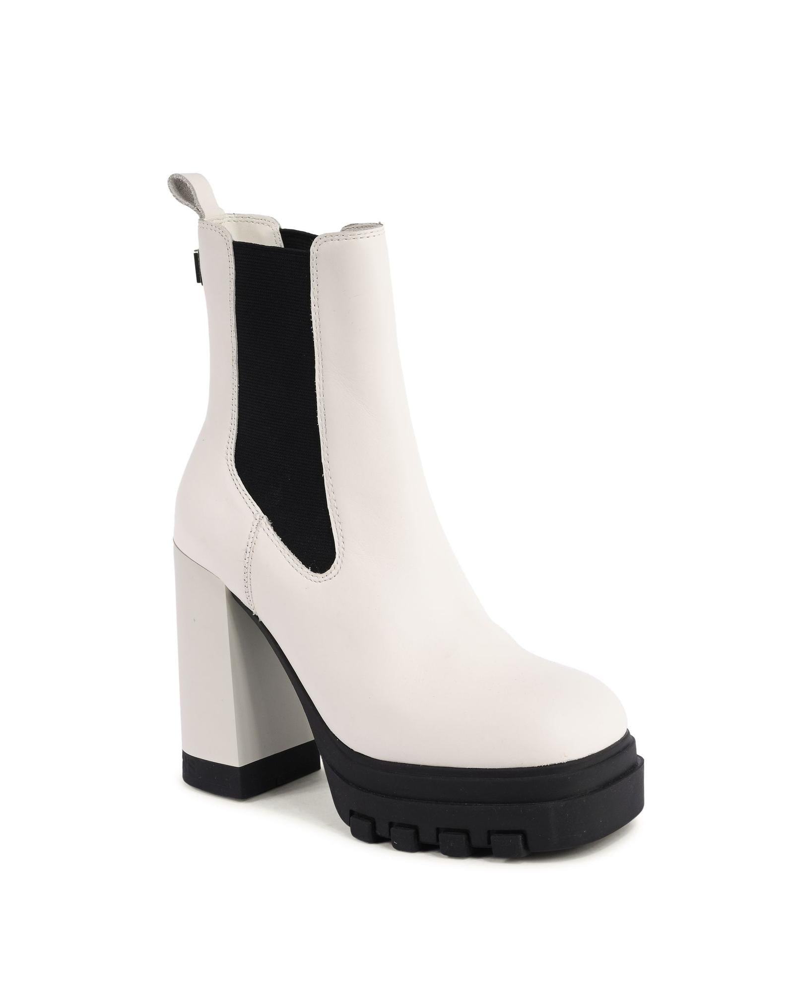Tommy Hilfiger White Leather Ankle Boots