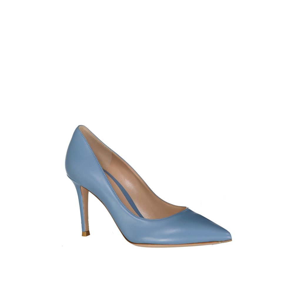 Gianvito Rossi Blue Leather High Heel Pumps