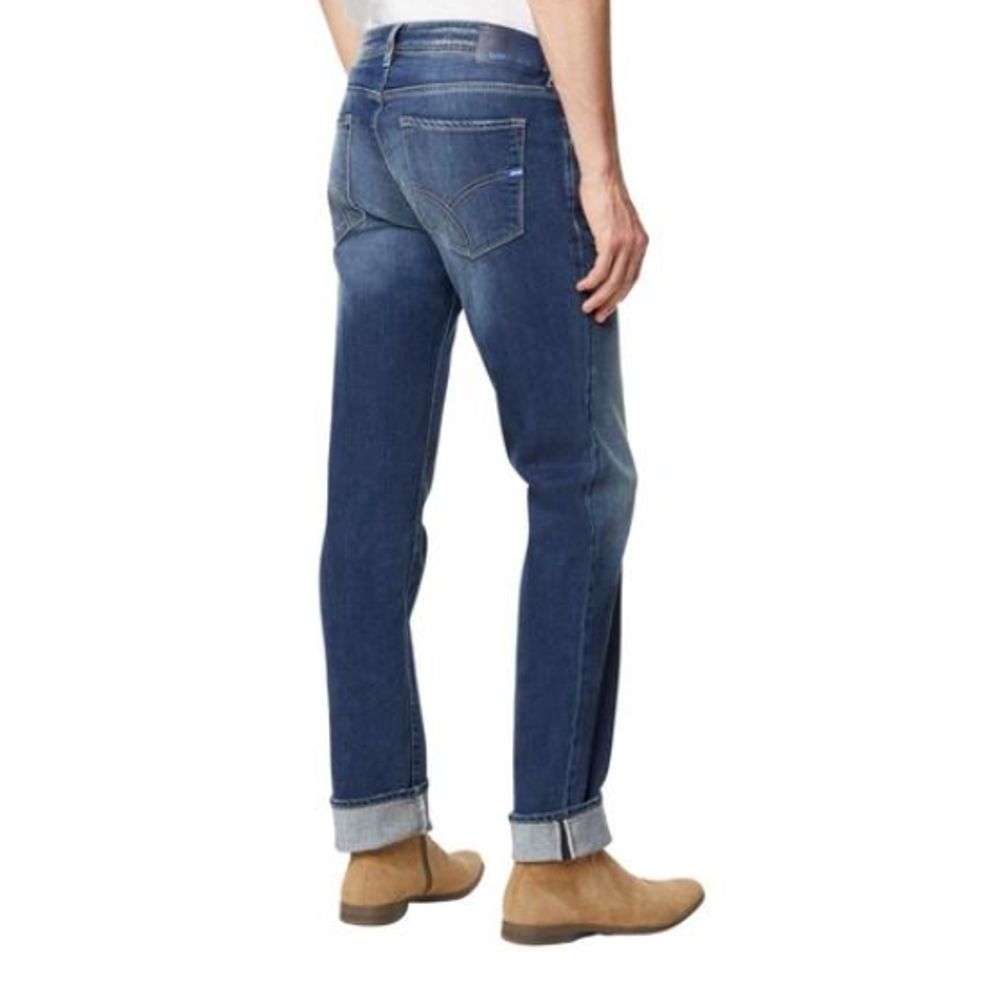 Gas Blue Cotton Straight-Leg Jeans
