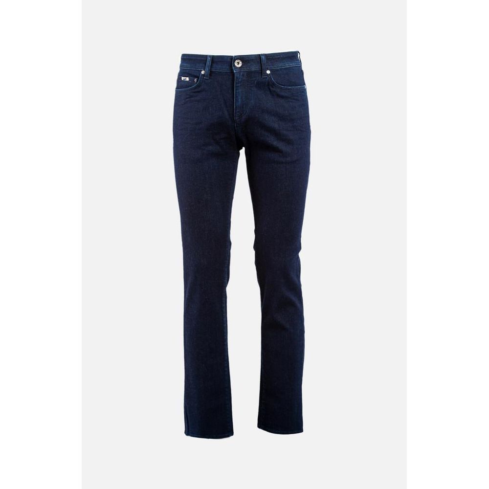 Gas Blue Cotton Straight-Leg Jeans