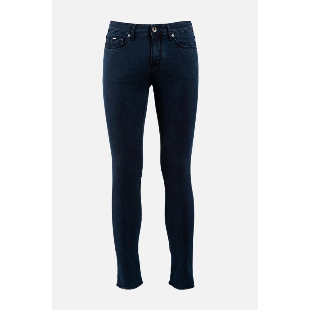Gas Blue Cotton Skinny Jeans
