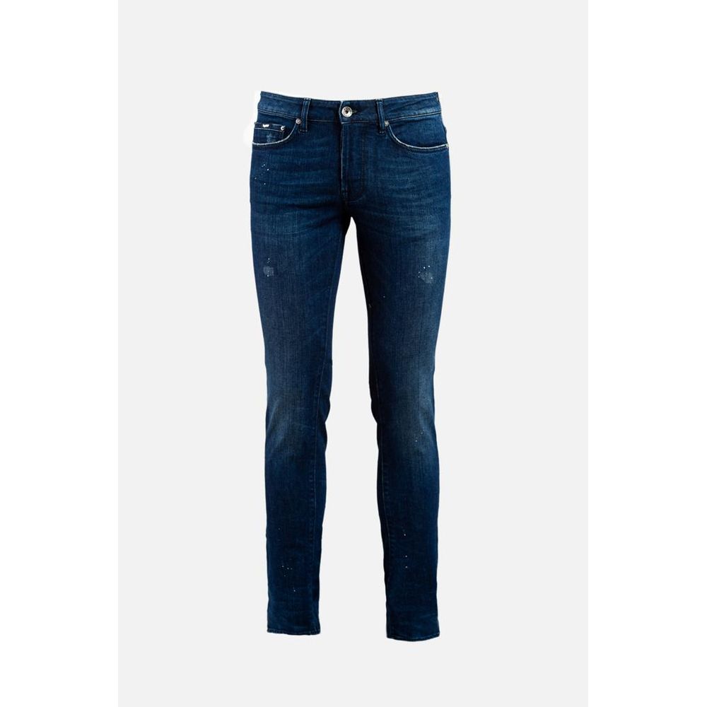 Gas Blue Cotton Skinny Jeans