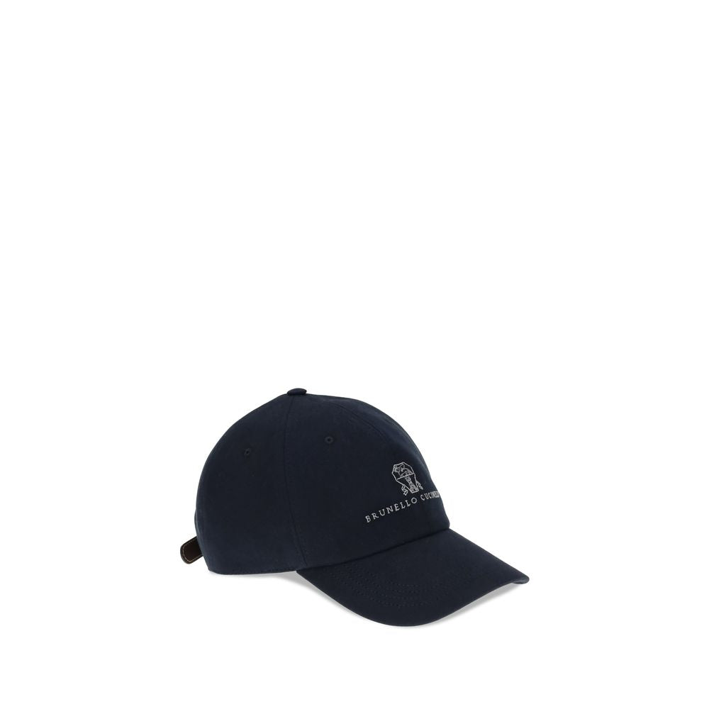 Brunello Cucinelli Blue Cotton Cap (Baseball Hat)
