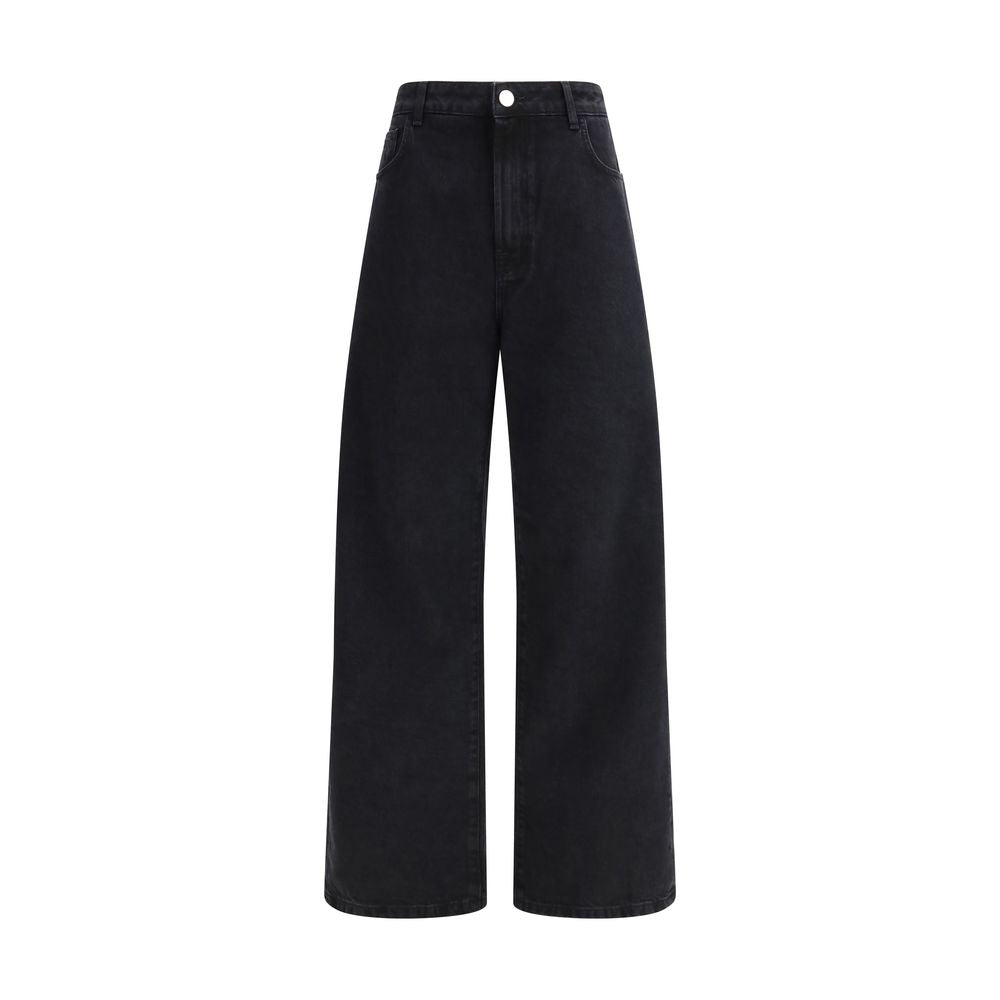 Rohe Black Cotton Relaxed Fit Jeans