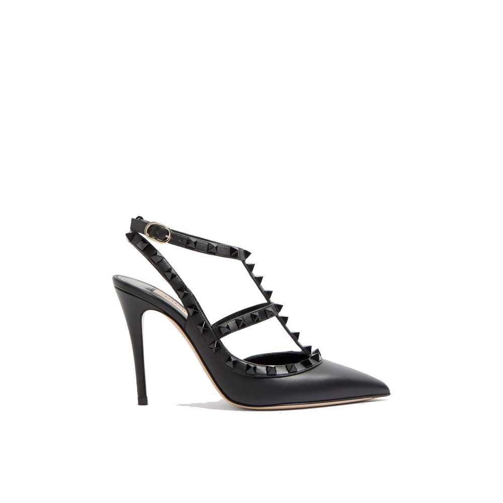 Valentino Garavani Black Calfskin High Heel Pumps