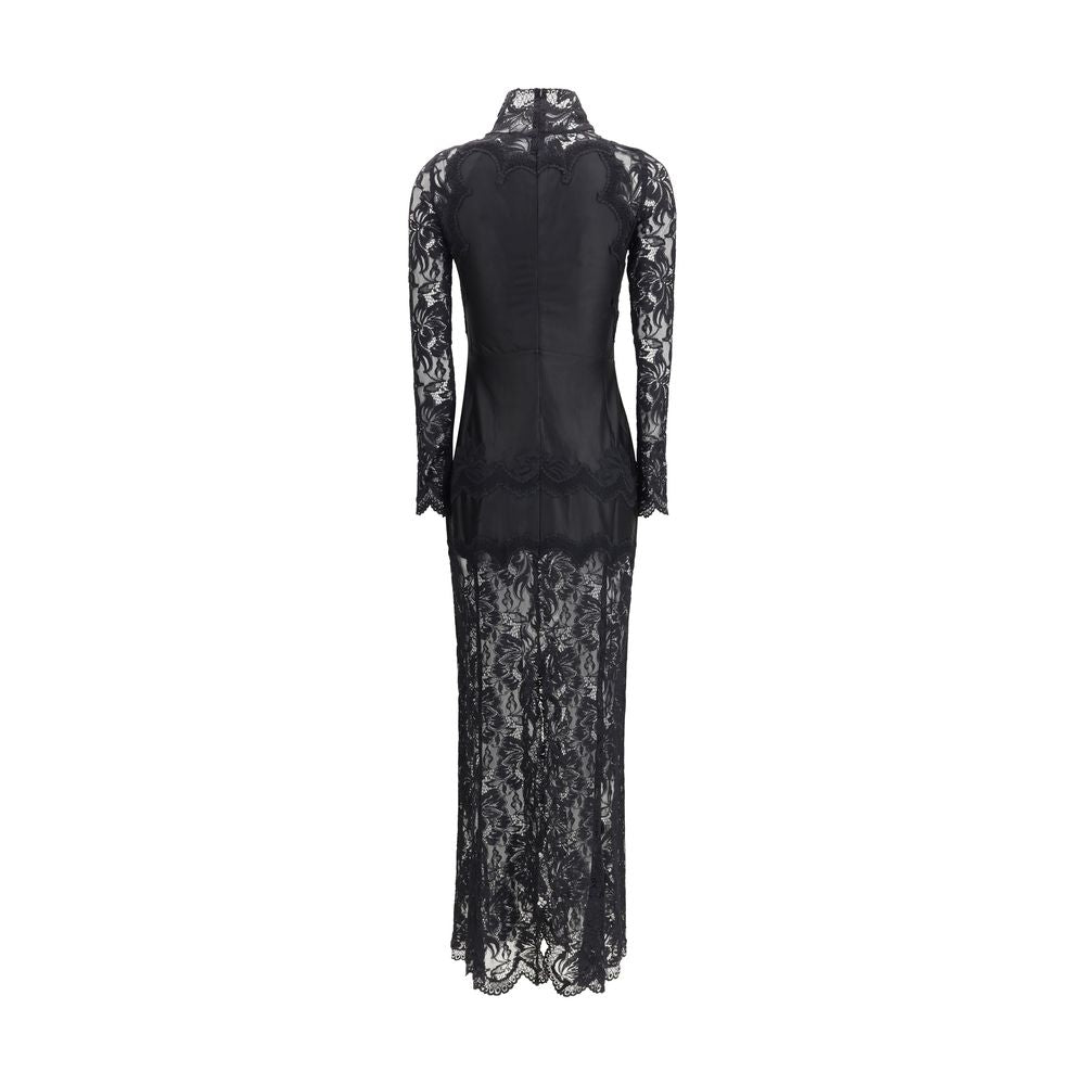 Rabanne Black Polyamide Long Dress