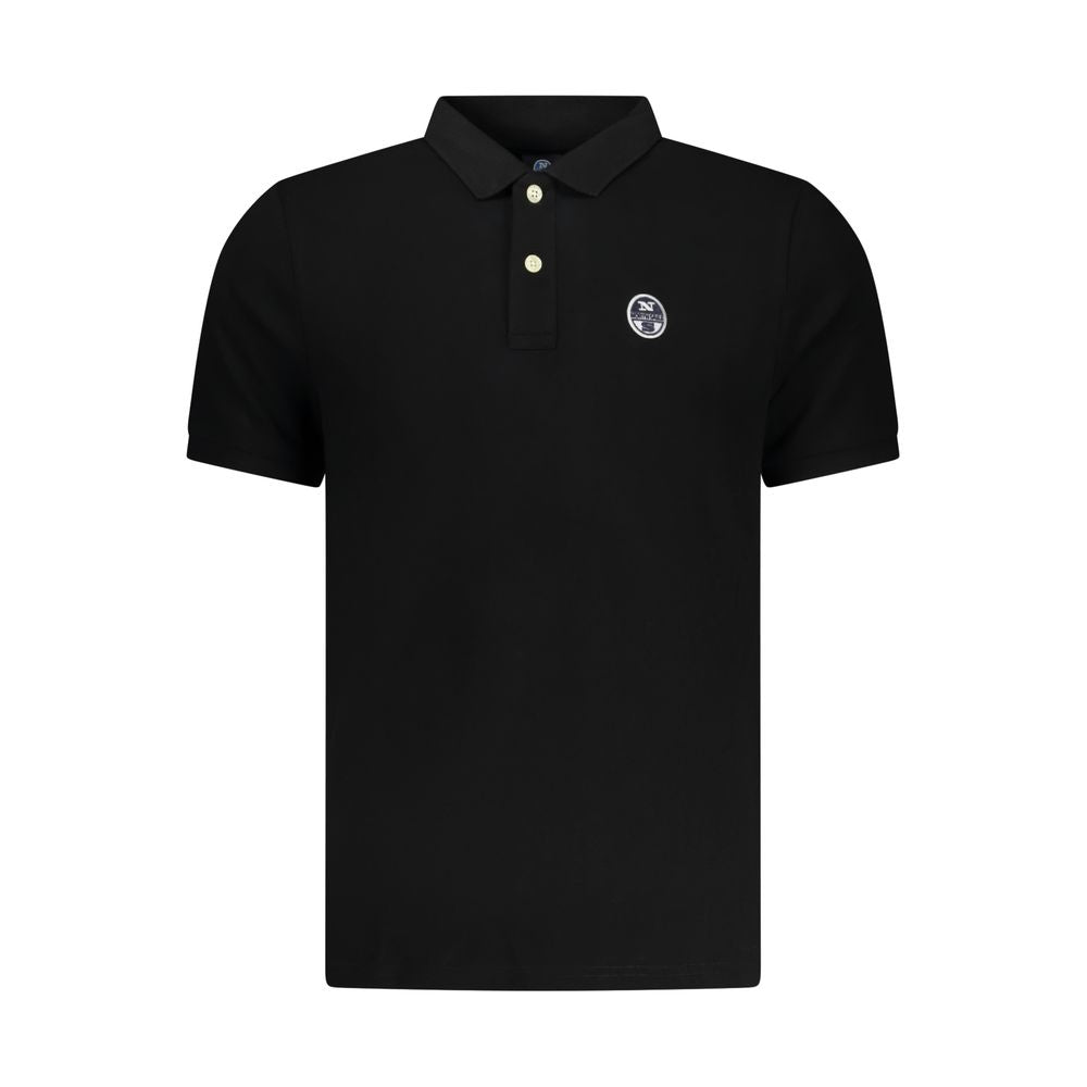 North Sails Black Cotton Mens Polo Shirt