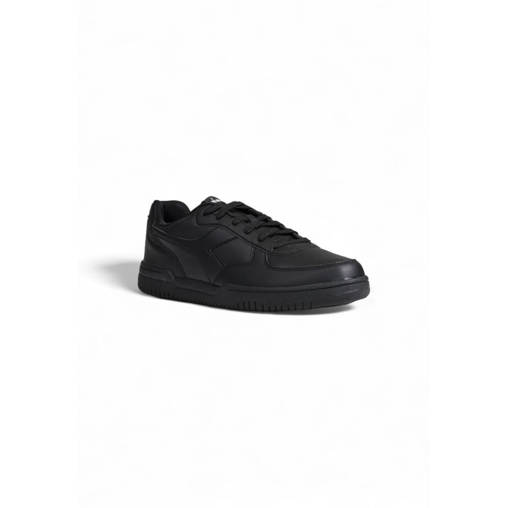 Diadora Black Artificial Leather Low Top Sneakers