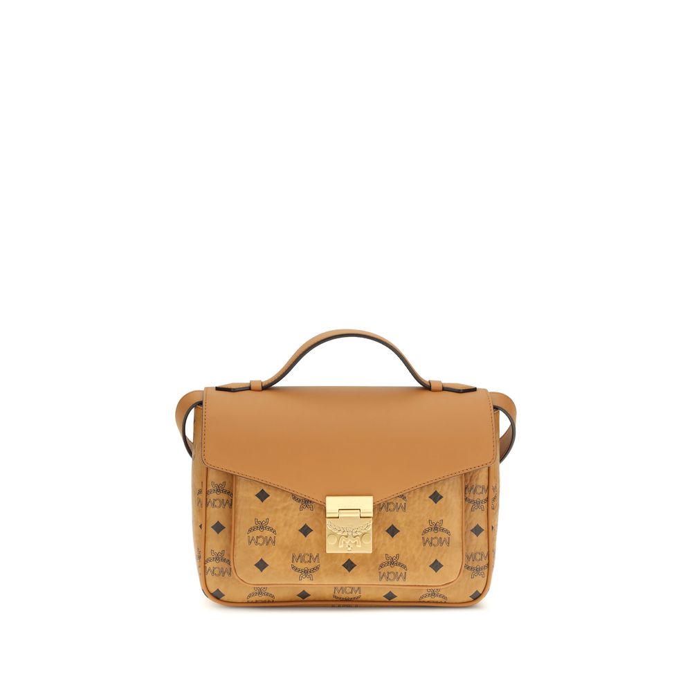 MCM Beige Fabric Shoulder Bag