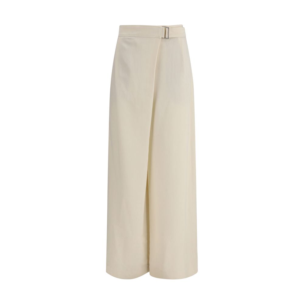 Brunello Cucinelli Cream Viscose Casual Pants