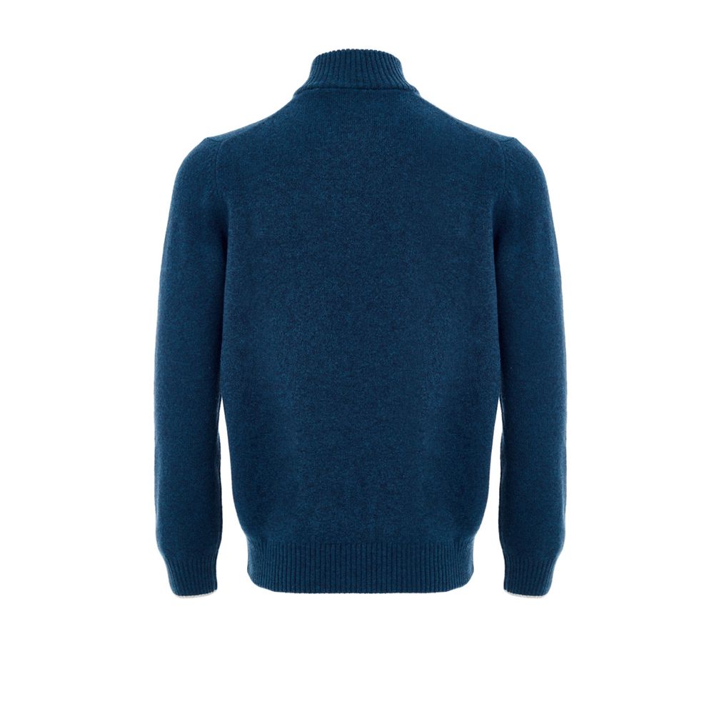 Gran Sasso Blue Wool Turtleneck