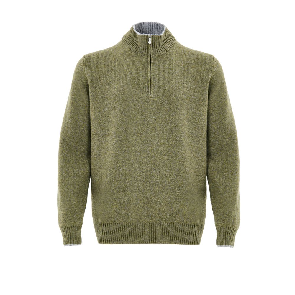 Gran Sasso Green Wool Turtleneck