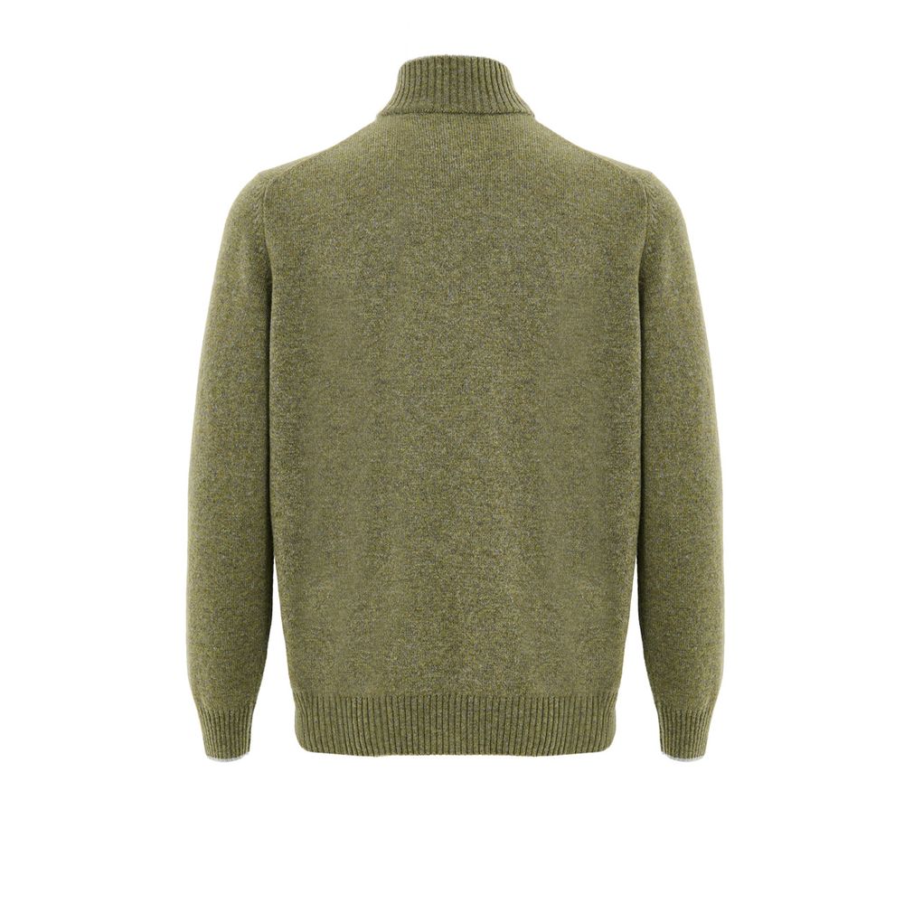 Gran Sasso Green Wool Turtleneck