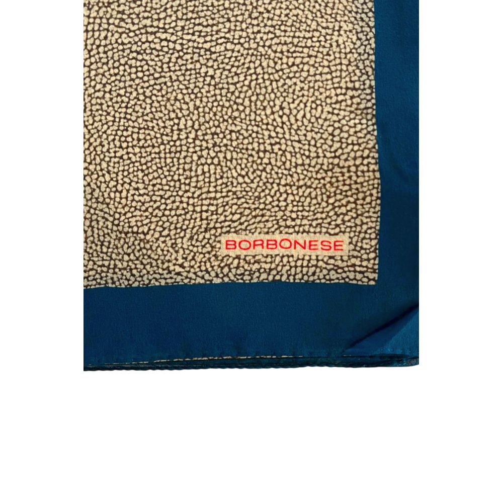 Borbonese Blue Silk Women Scarf