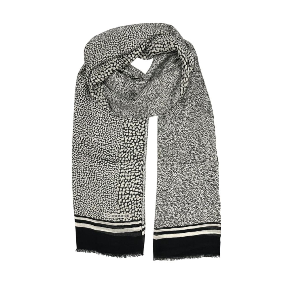 Borbonese Black Modal Scarf