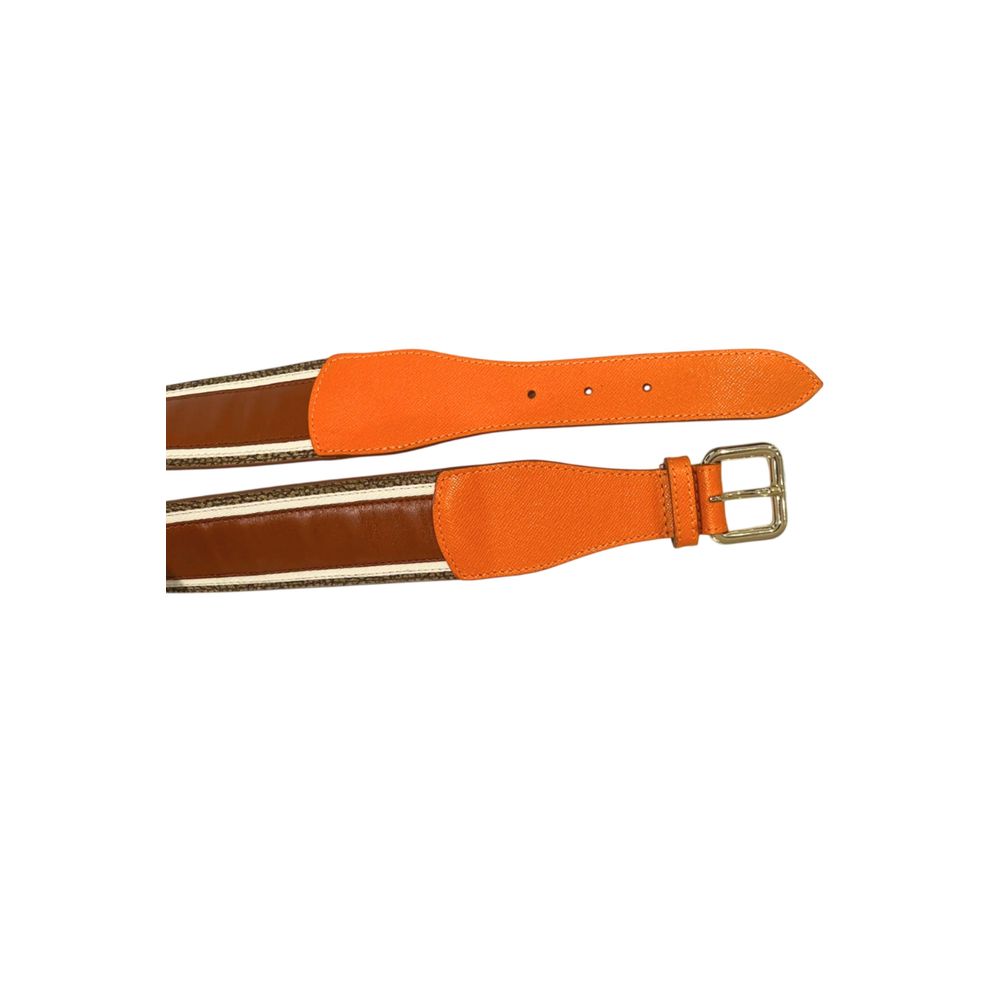 Borbonese Orange Leather Women Belt