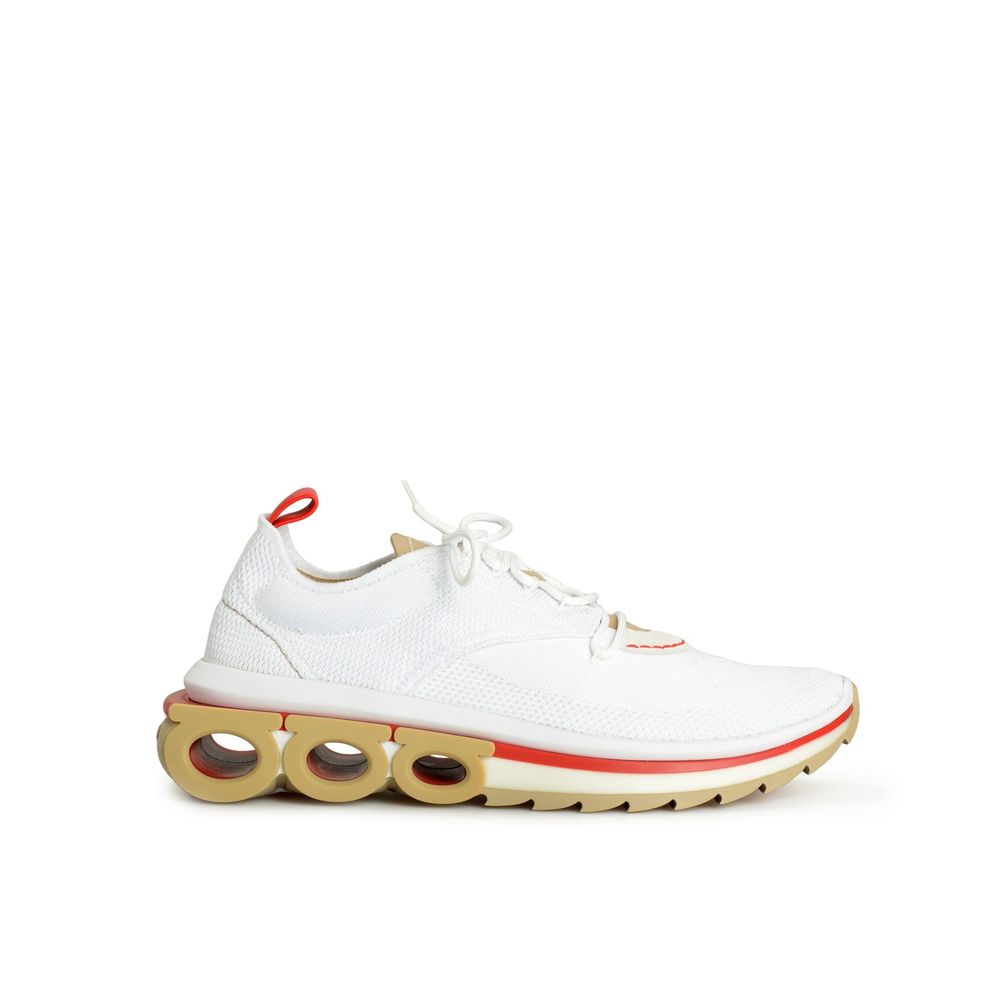 حذاء رياضي أبيض من قماش سلفاتوري فيراغامو