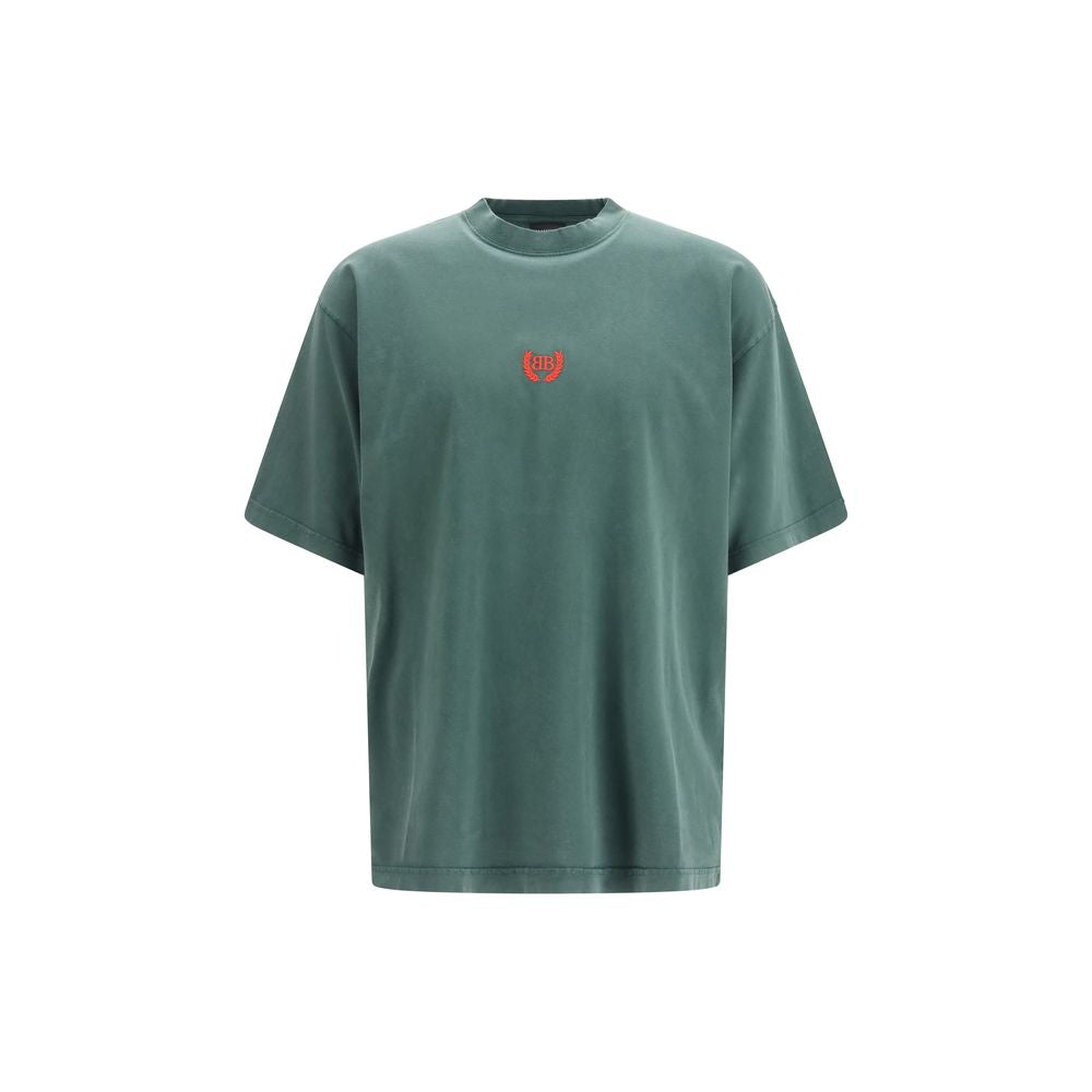 تيشيرت بالنسياغا ثنائي اللون من القطن