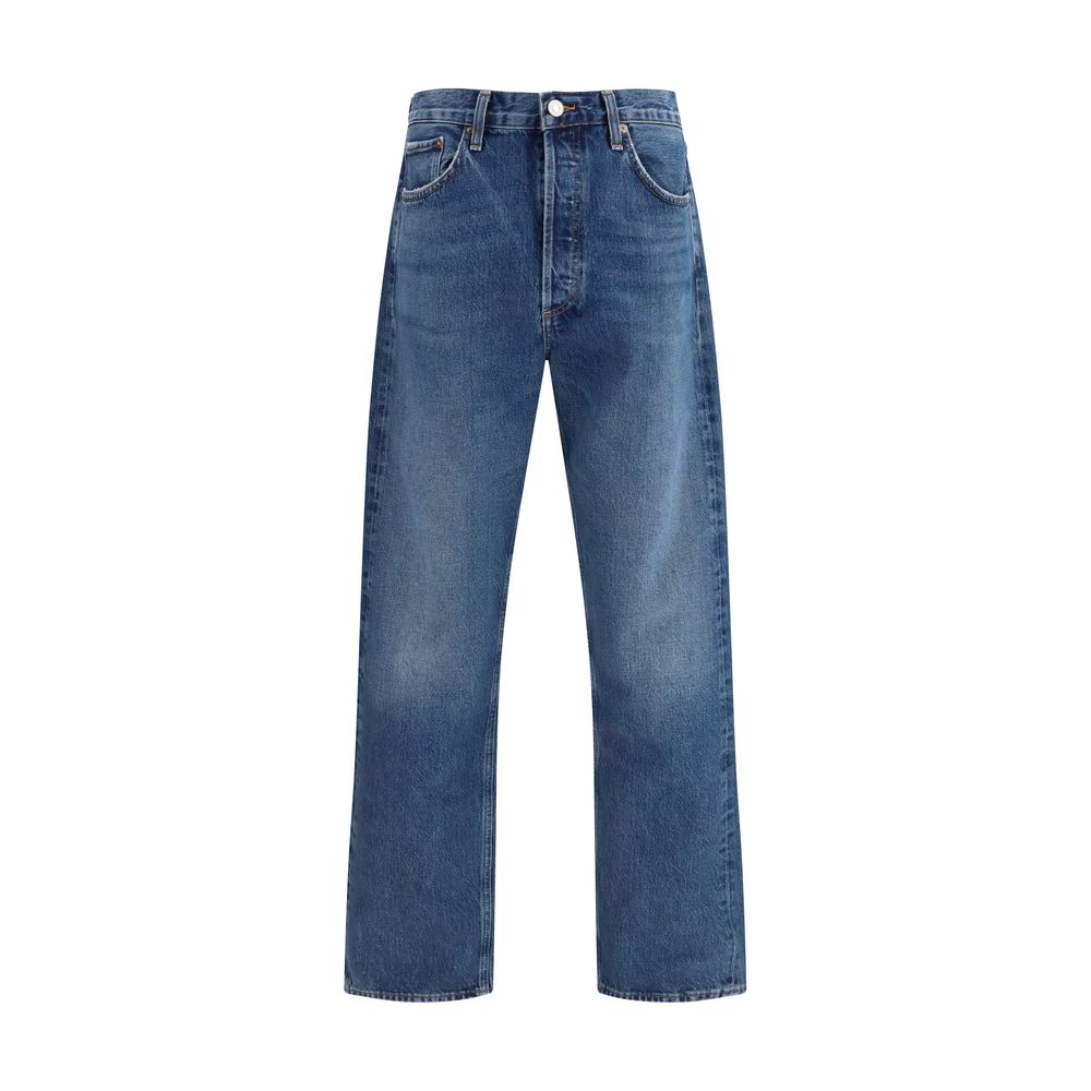 Agolde Blue Cotton Relaxed Fit Jeans