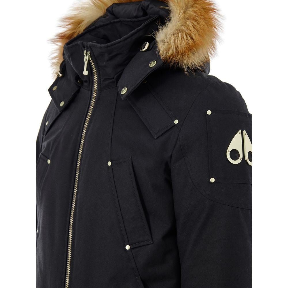 Moose Knuckles Black Cotton Bomber