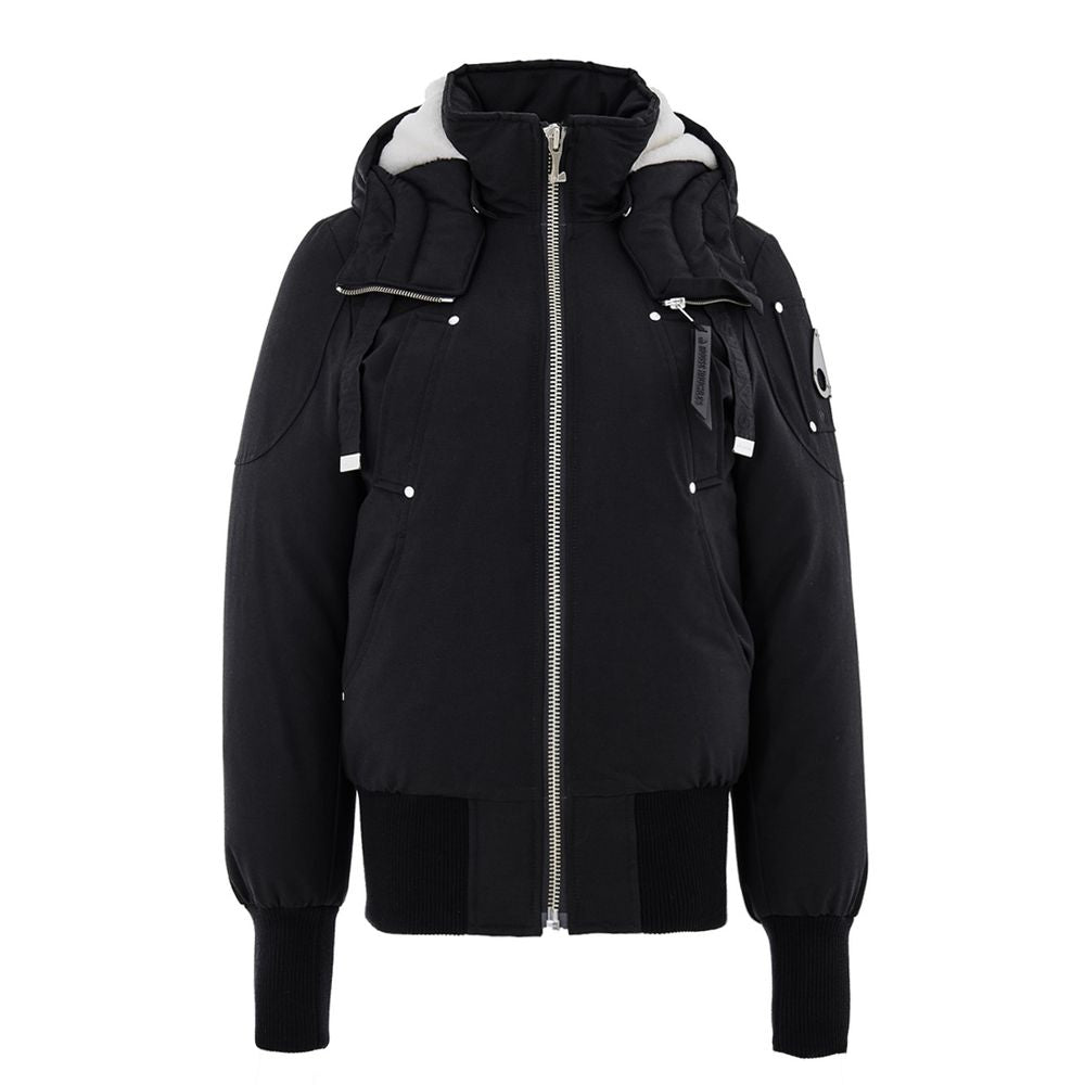 Moose Knuckles Black Nylon Bomber