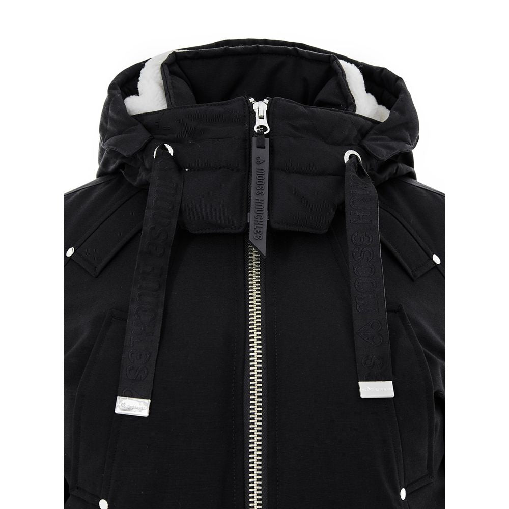 Moose Knuckles Black Nylon Bomber