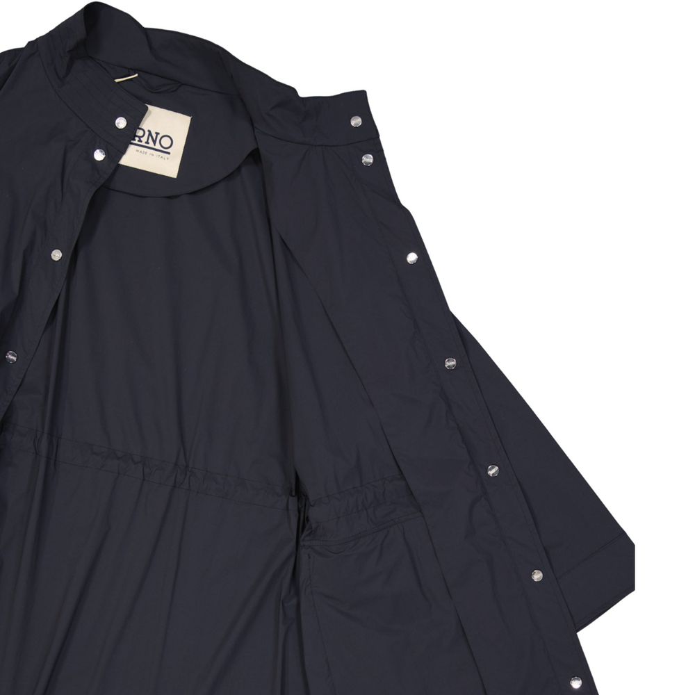 Herno Black Polyamide Coat