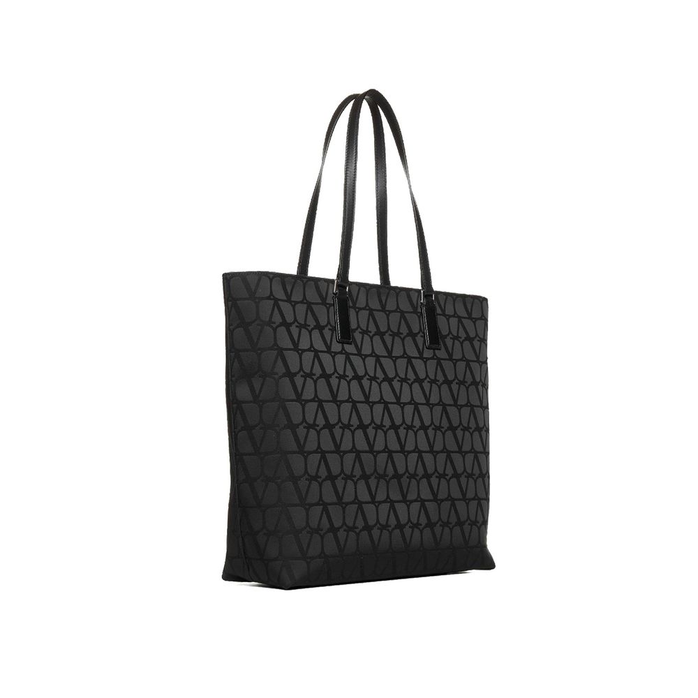 Valentino Garavani Black Cotton Tote Bag