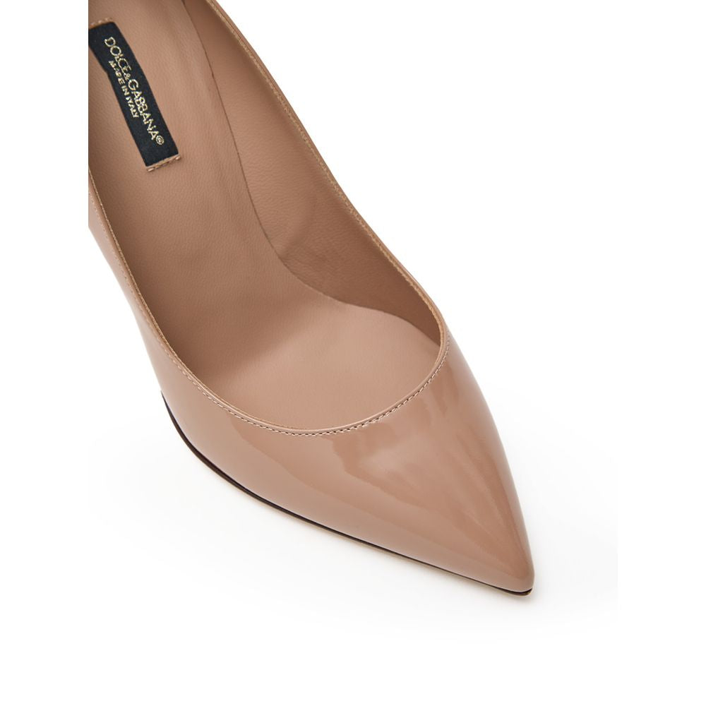 Dolce & Gabbana Pink Leather Slippers