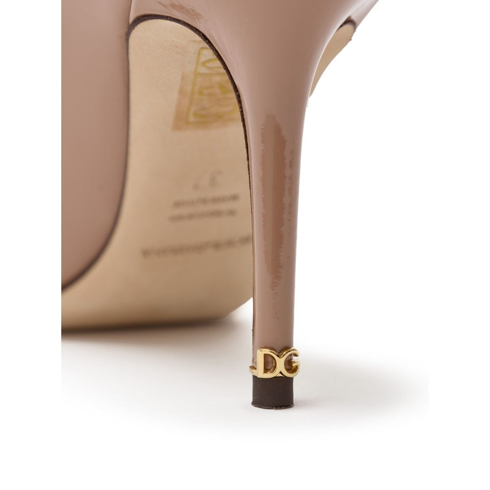 Dolce & Gabbana Pink Leather Slippers