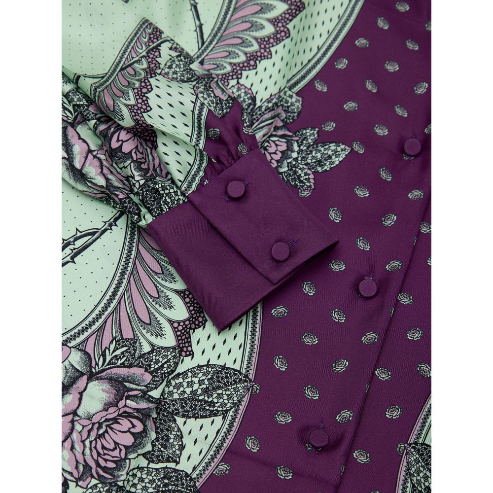 قميص غوتشي أخضر بنقشة حريرية