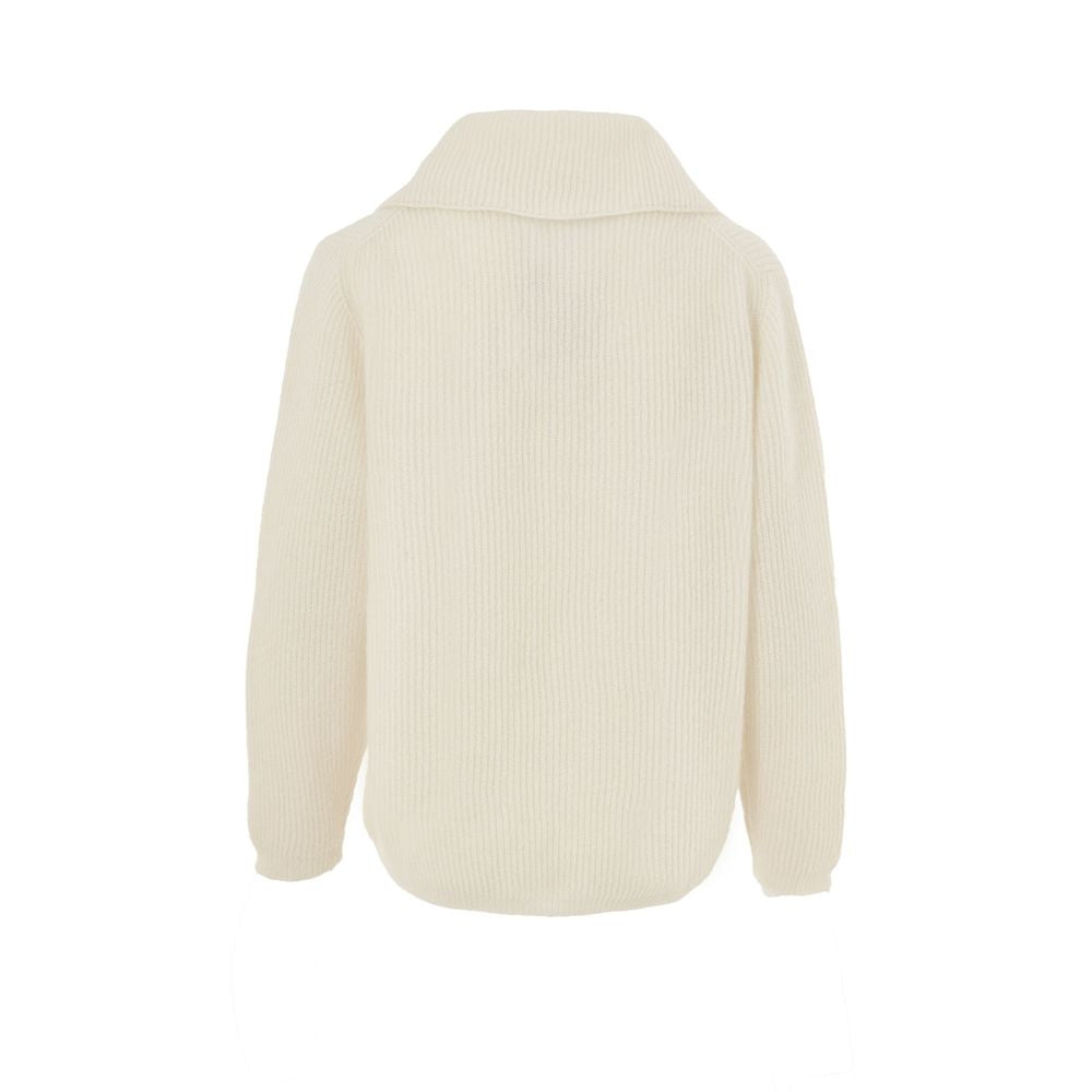 قميص بولو من الصوف الأبيض من جران ساسو