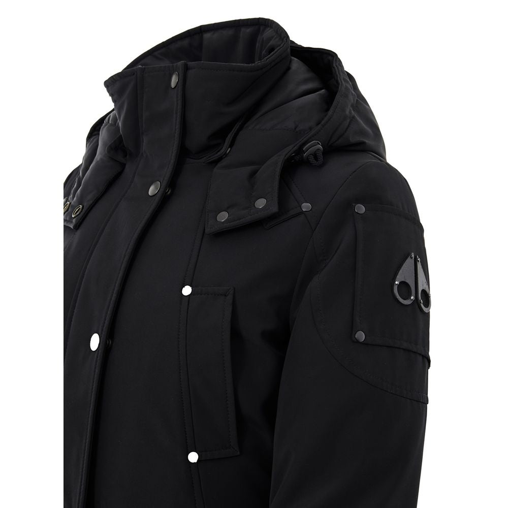 Moose Knuckles Black Cotton Coat