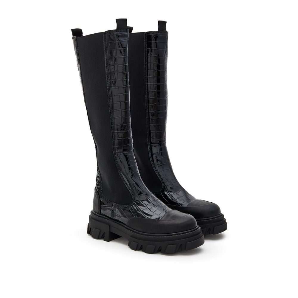 أحذية تشيلسي من الجلد الأسود من غاني