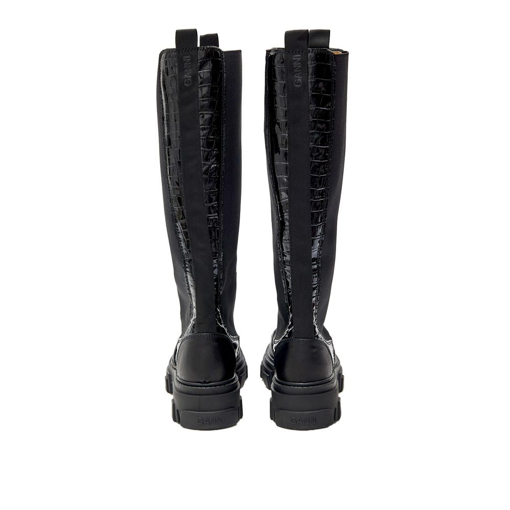 أحذية تشيلسي من الجلد الأسود من غاني