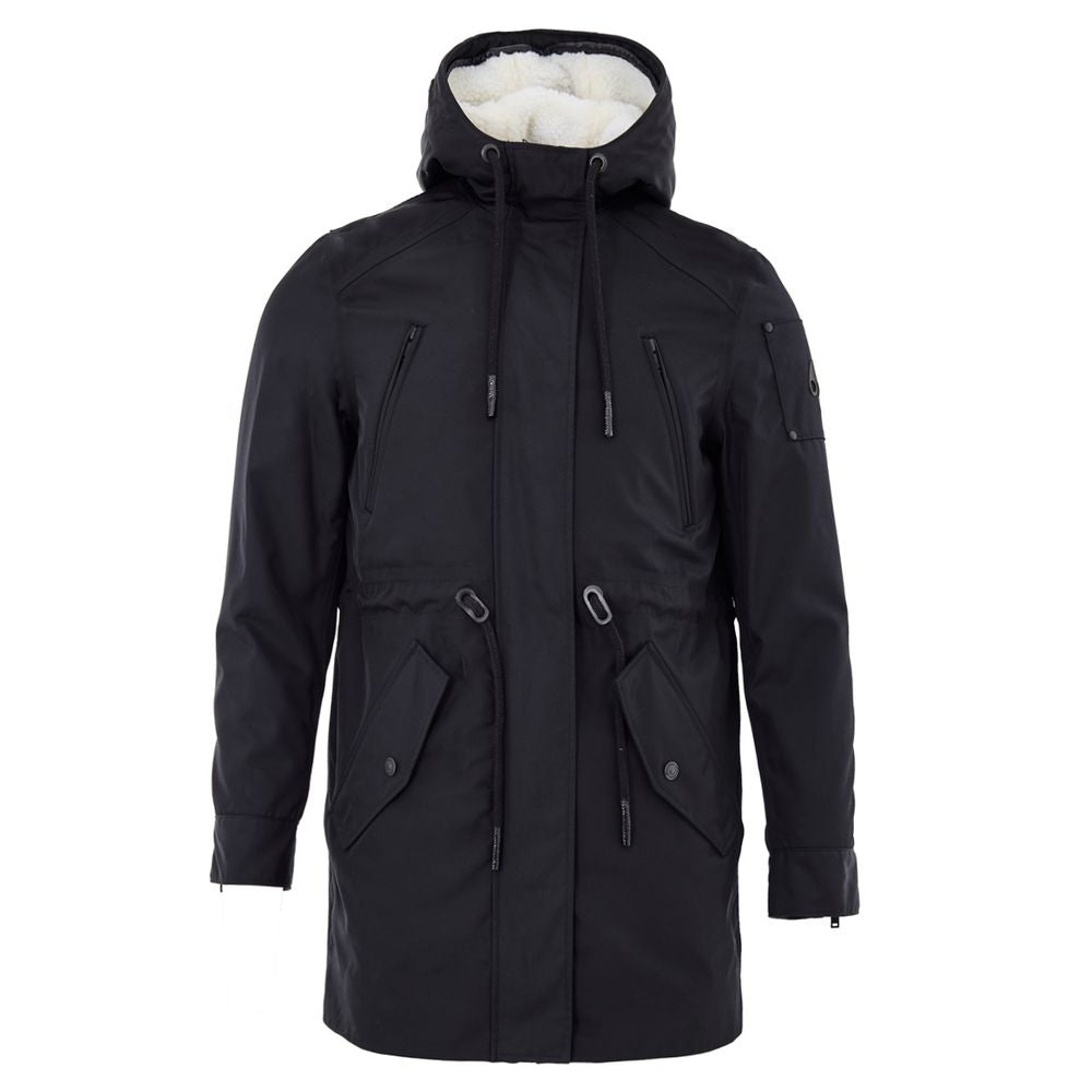 Moose Knuckles Black Cotton Parka
