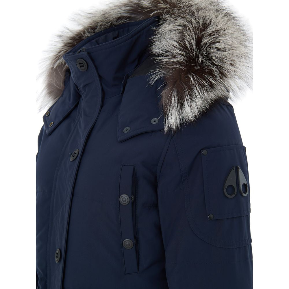 Moose Knuckles Blue Cotton Parka