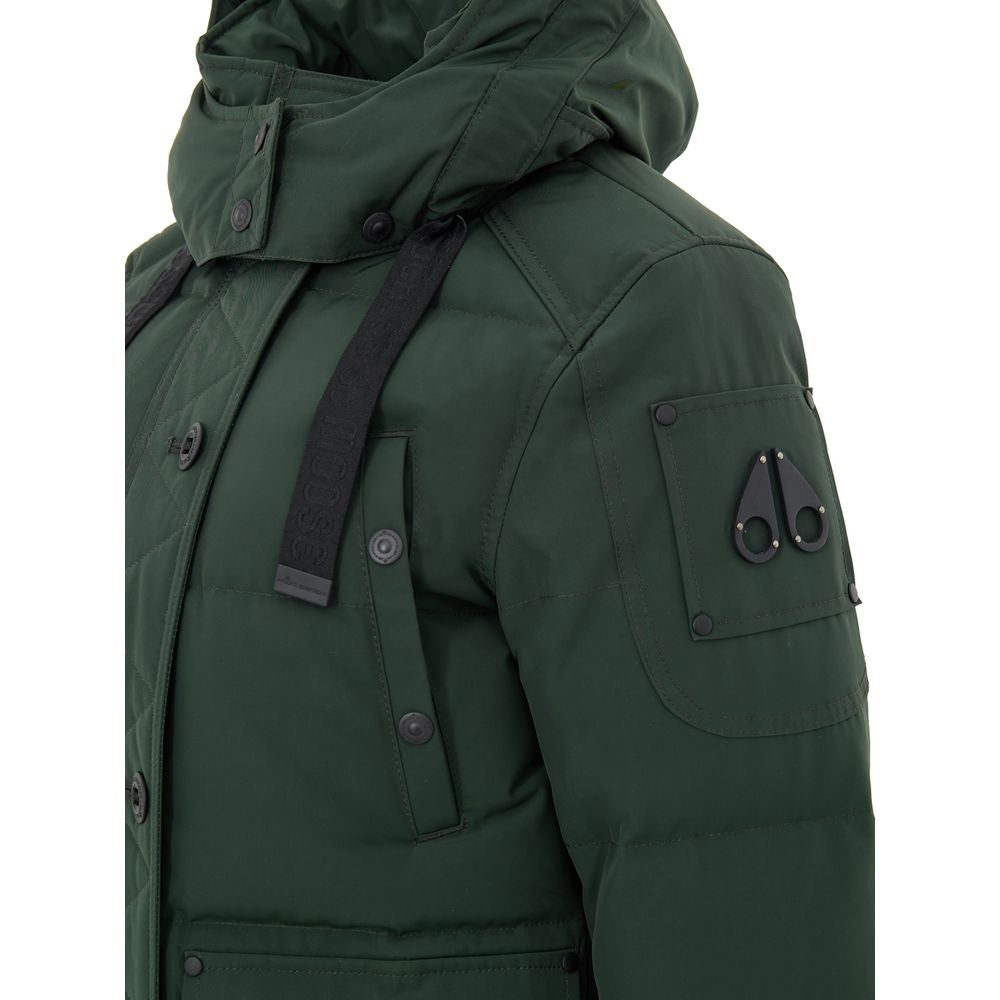 Moose Knuckles Green Nylon Coat