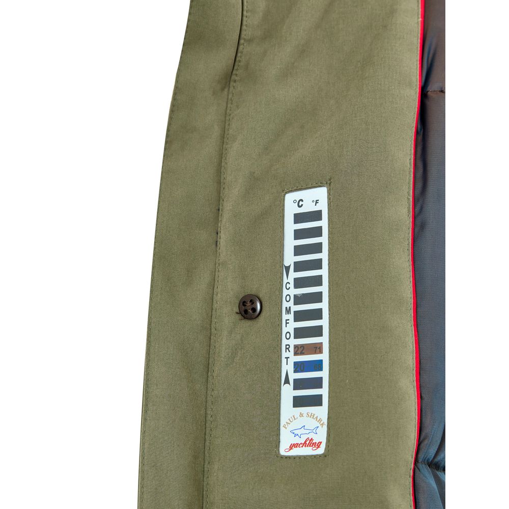 معطف بول آند شارك الأخضر المصنوع من البوليستر