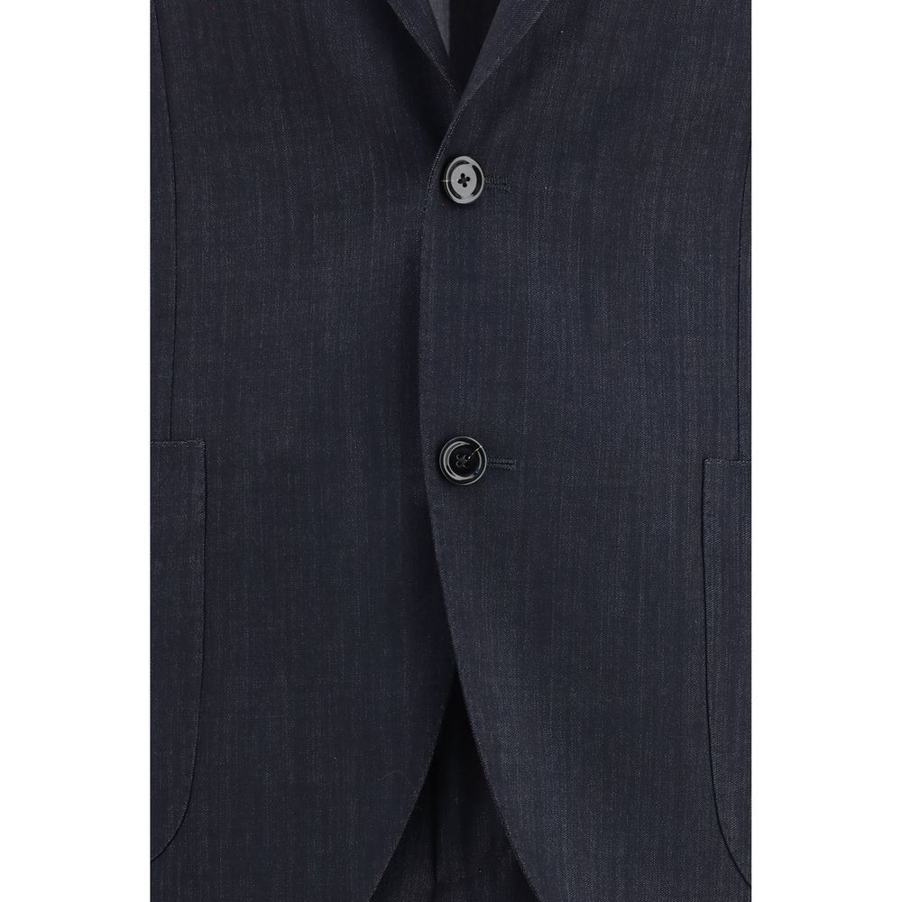 Lardini Blue Cotton Two-Piece Suit - Luxe Marca