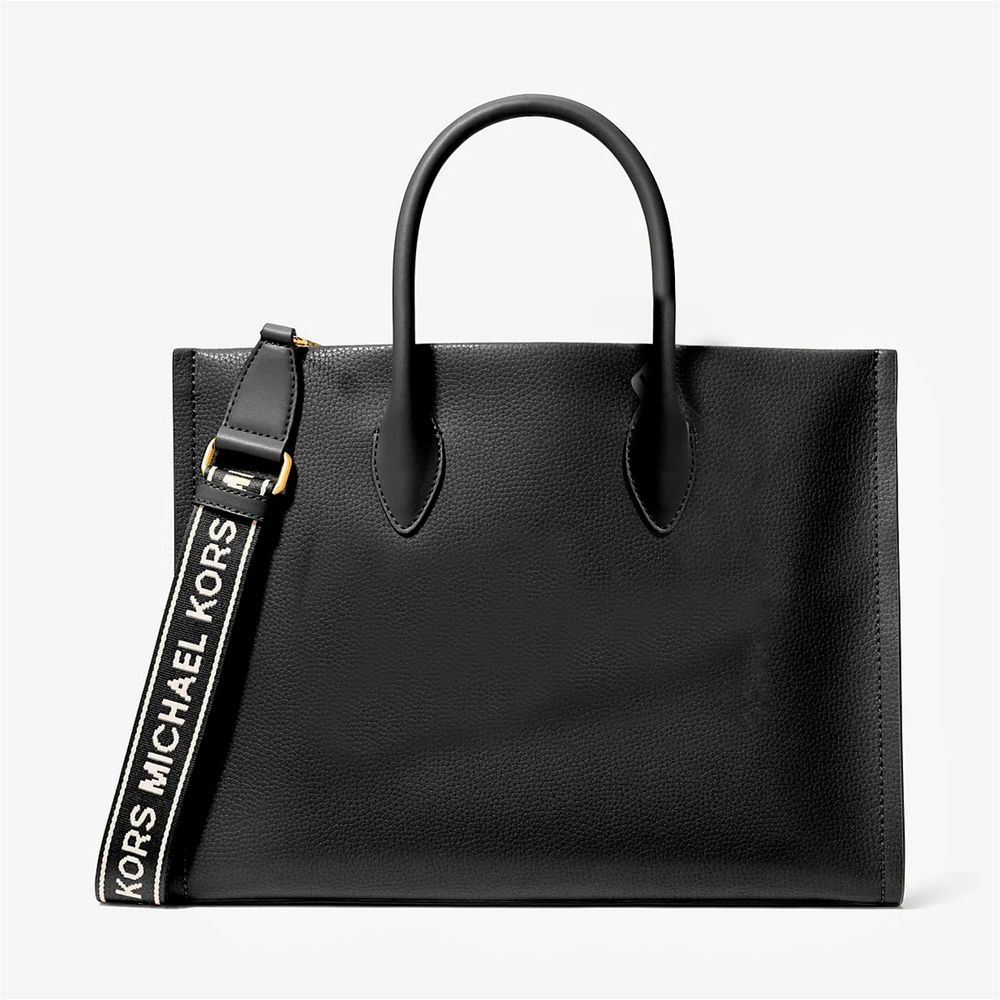 Michael Kors Black Leather Tote Bag