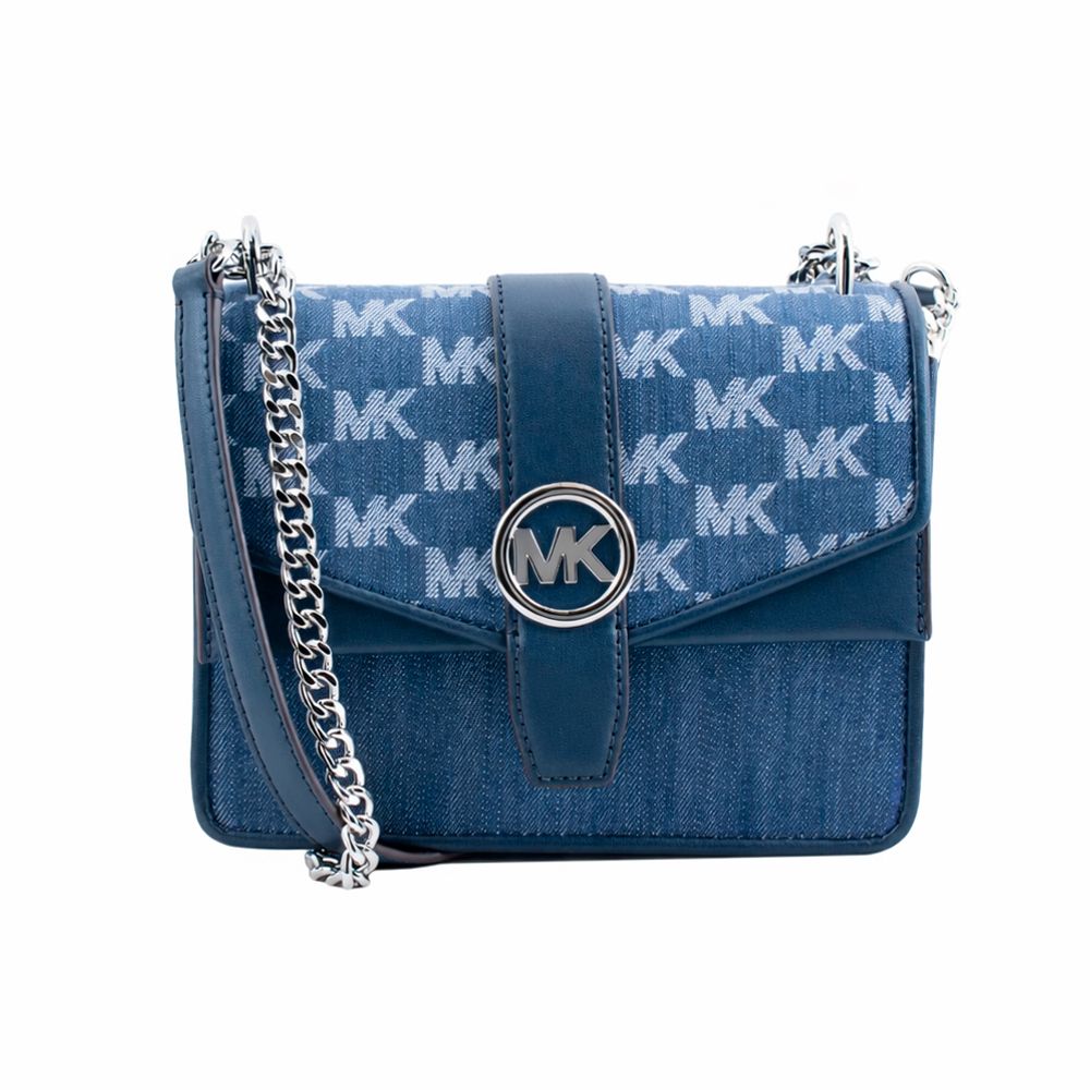 Michael Kors Blue Canvas Crossbody Bag - Luxe Marca