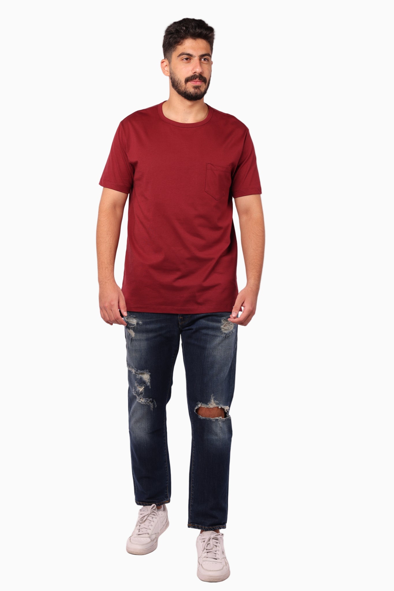 بنطلون جينز أزرق باهت للرجال من REIGN ITALIA - Wudy Ank Denim