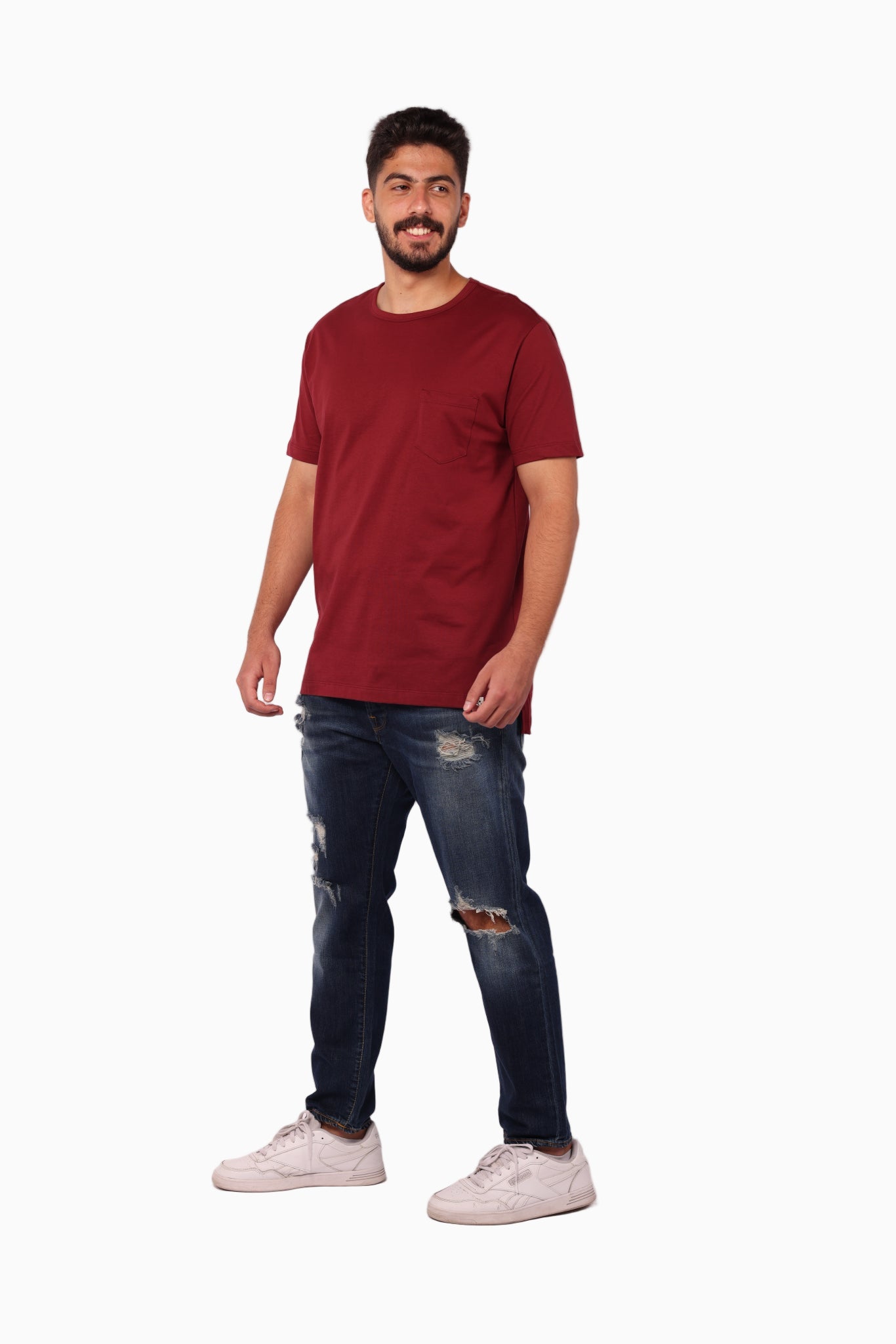بنطلون جينز أزرق باهت للرجال من REIGN ITALIA - Wudy Ank Denim