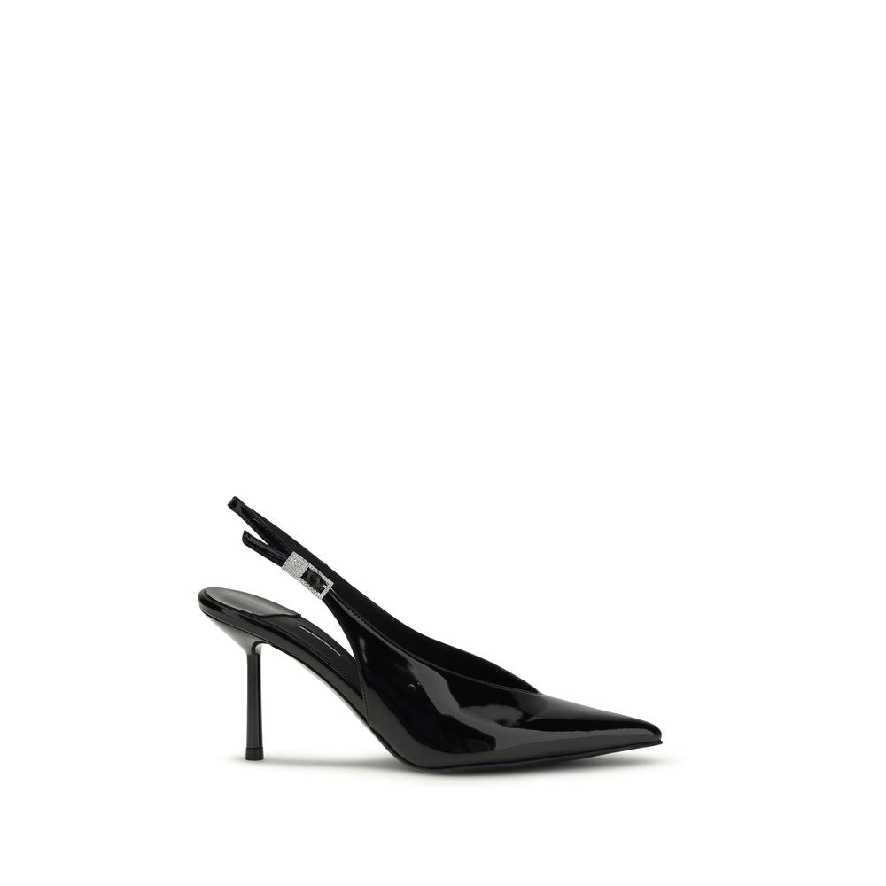 LE SILLA Black Calf Leather Bos Taurus Pumps