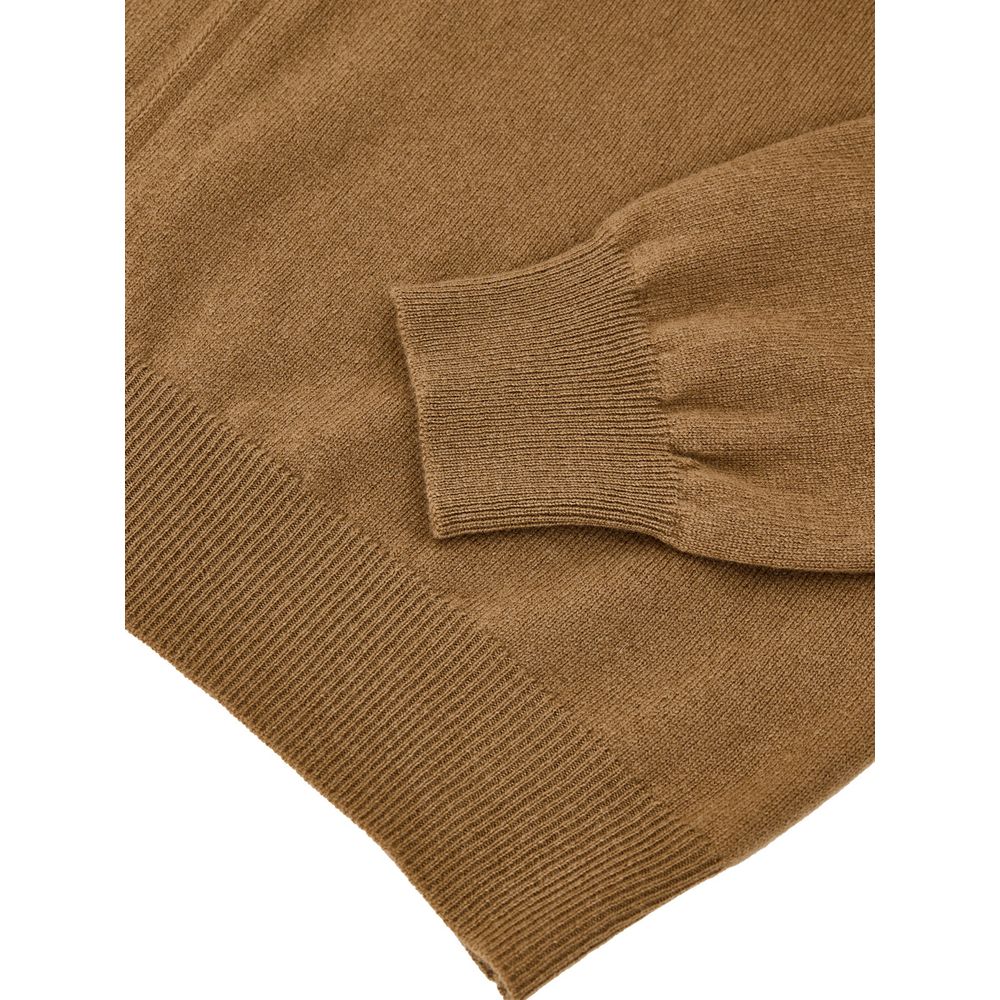 Gran Sasso Brown Wool Turtleneck - Luxe Marca