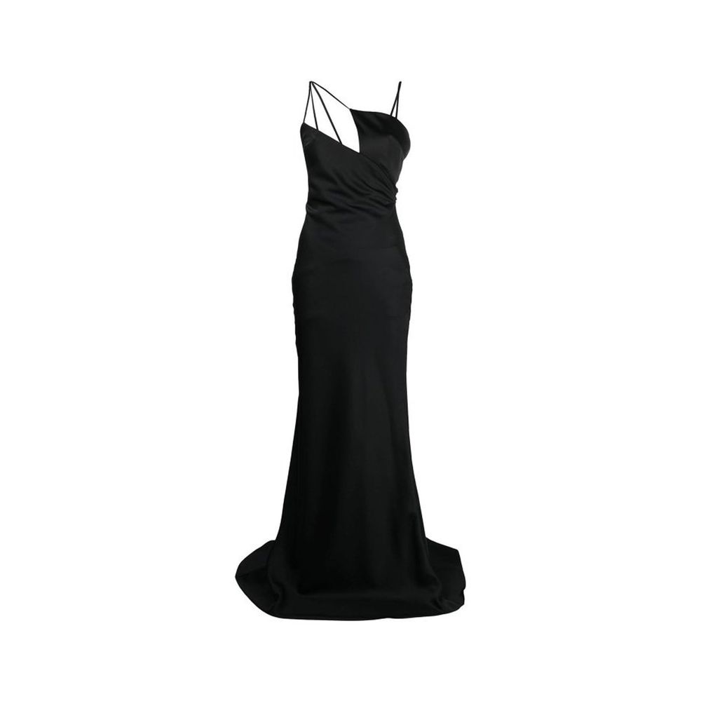 The Attico Black Polyester Cocktail Dress